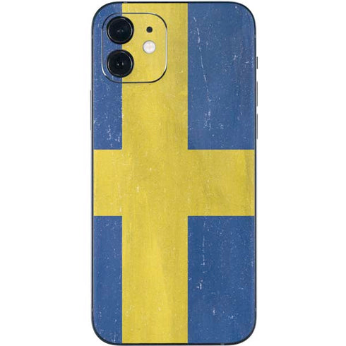 Sweden Flag Distressed iPhone 12 Mini Skin